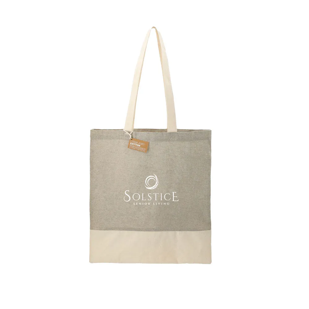 Split Recycled Cotton Twill Convention Tote : MOQ 150 - $3.49