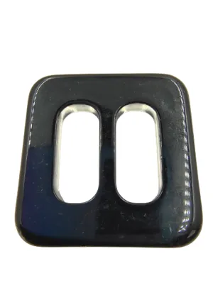 Square Shape Black Abs Sliding Buckle