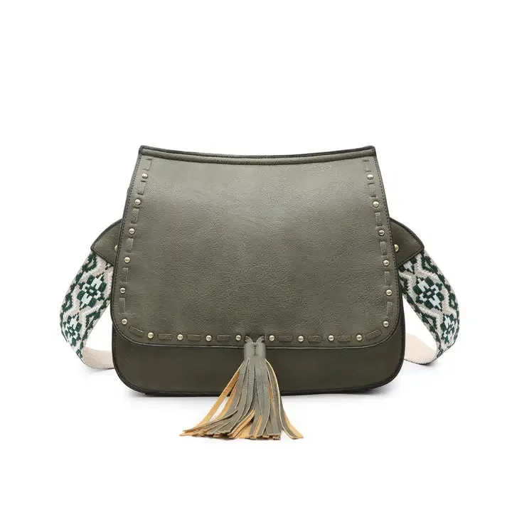 Structured Flapover Crossbody w/ Guitar Strap- click to see options