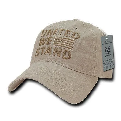 United We Stand USA American Flag Patriotic Baseball Dad Polo Cotton Caps Hats