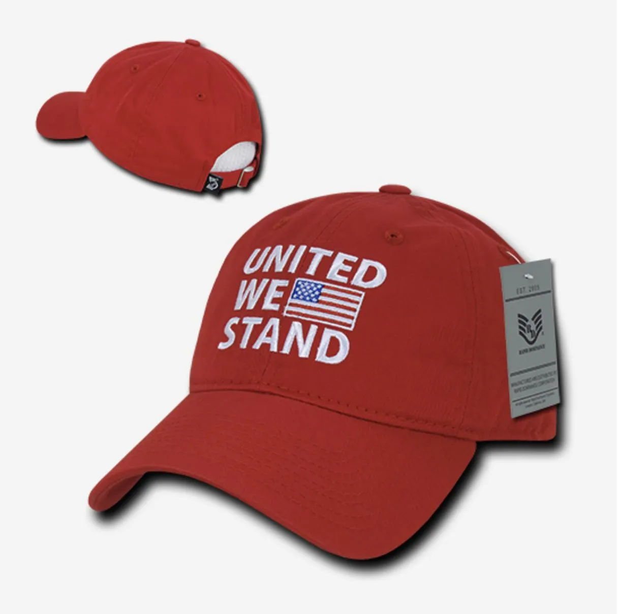 United We Stand USA American Flag Patriotic Baseball Dad Polo Cotton Caps Hats