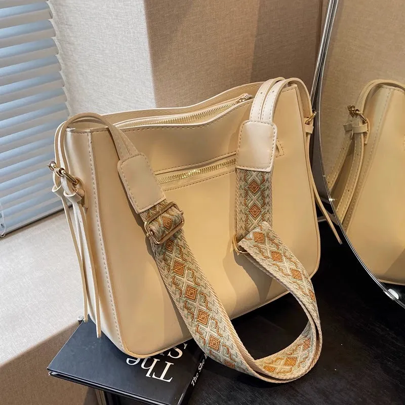 Women's Bag Summer Versatile Wide-Strap Bucket Bags