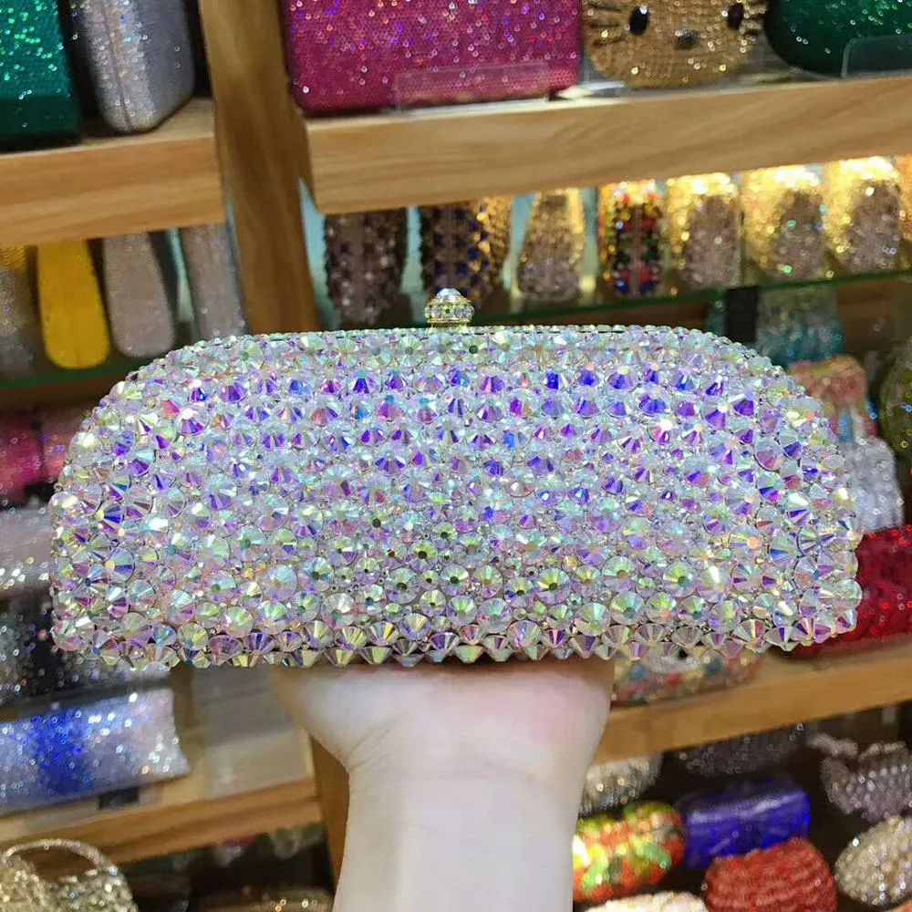 XIYUAN female AB crystal Woman Evening Bag Women Diamond Rhinestone Day Clutch Wallet bags Wedding Purse Party Banquet handbag