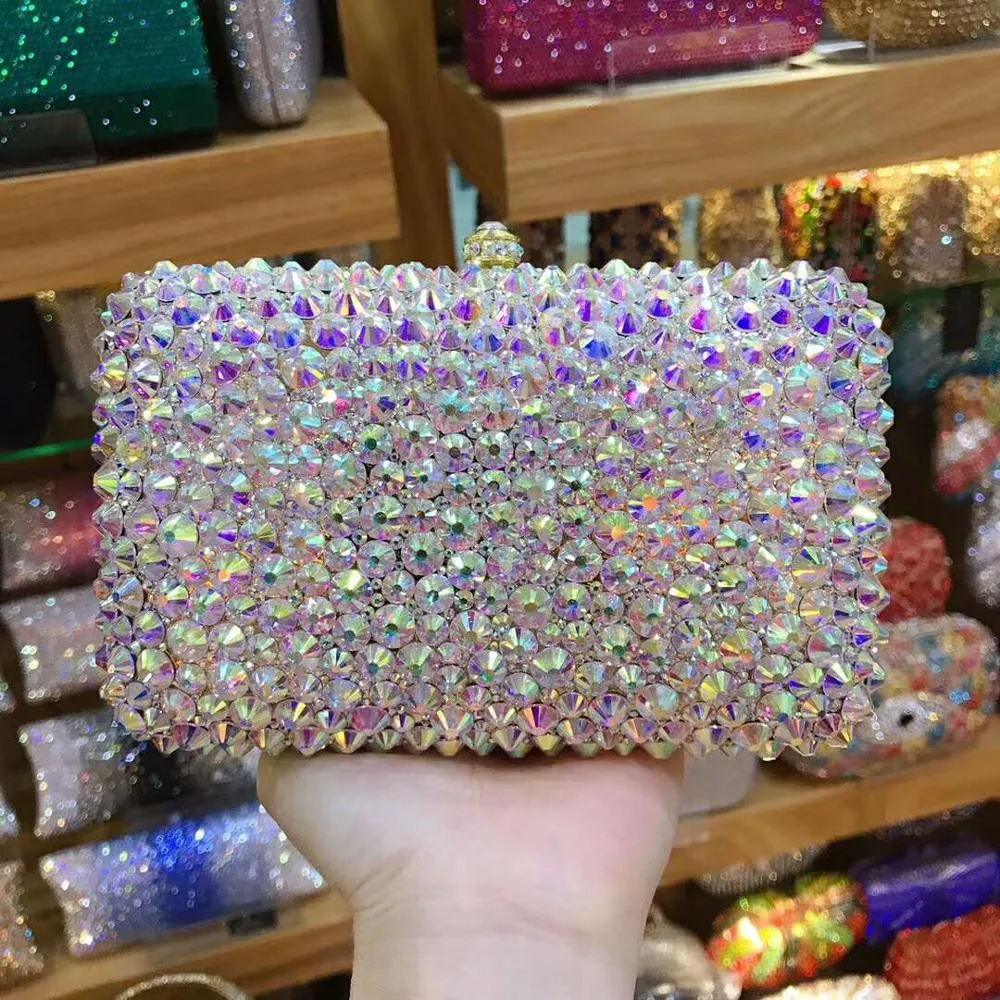 XIYUAN female AB crystal Woman Evening Bag Women Diamond Rhinestone Day Clutch Wallet bags Wedding Purse Party Banquet handbag