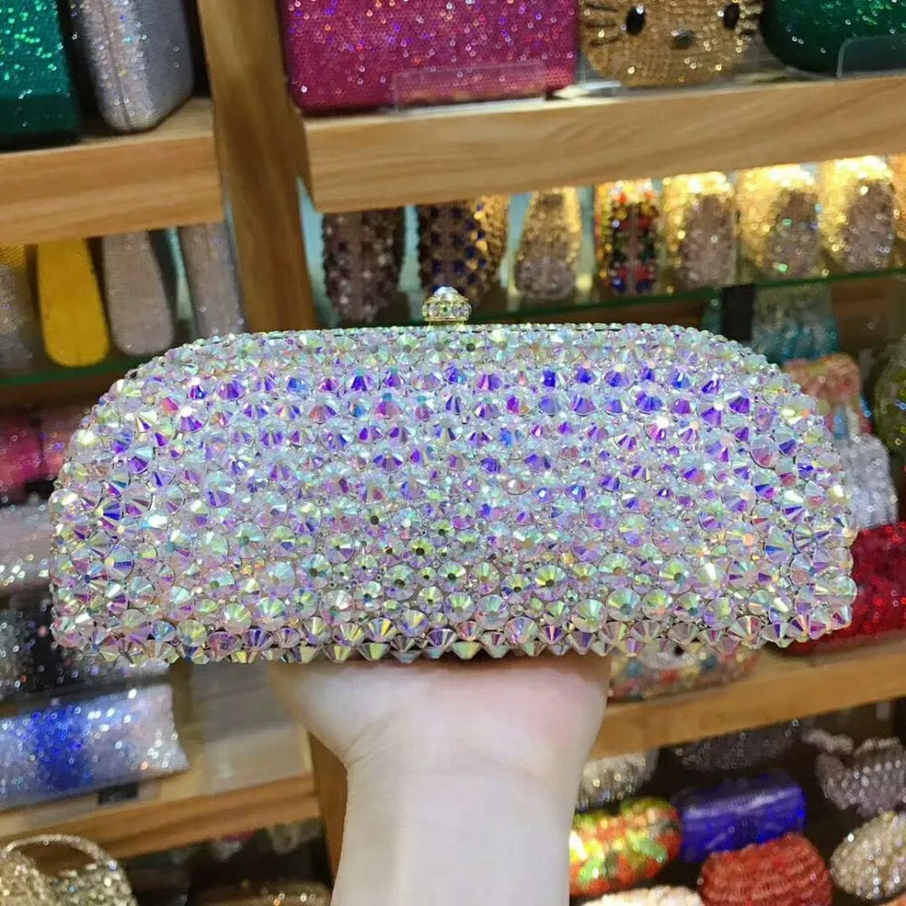 XIYUAN female AB crystal Woman Evening Bag Women Diamond Rhinestone Day Clutch Wallet bags Wedding Purse Party Banquet handbag