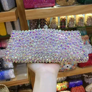 XIYUAN female AB crystal Woman Evening Bag Women Diamond Rhinestone Day Clutch Wallet bags Wedding Purse Party Banquet handbag