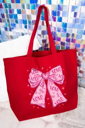 XOXO Coquette Cutie Canvas Jumbo Tote