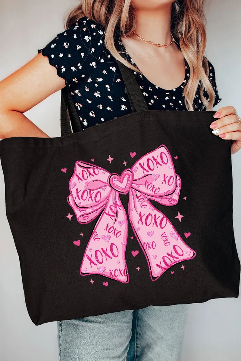 XOXO Coquette Cutie Canvas Jumbo Tote